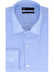 Long-sleeved Cotton Shirt Striped Light Blue