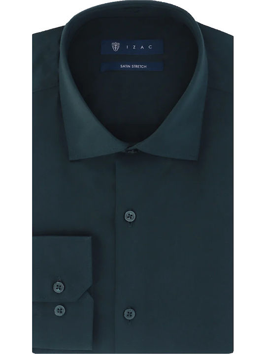 Long-sleeved Cotton Shirt Dark Green