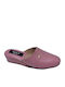 Leather Winter Women's Slippers Blue