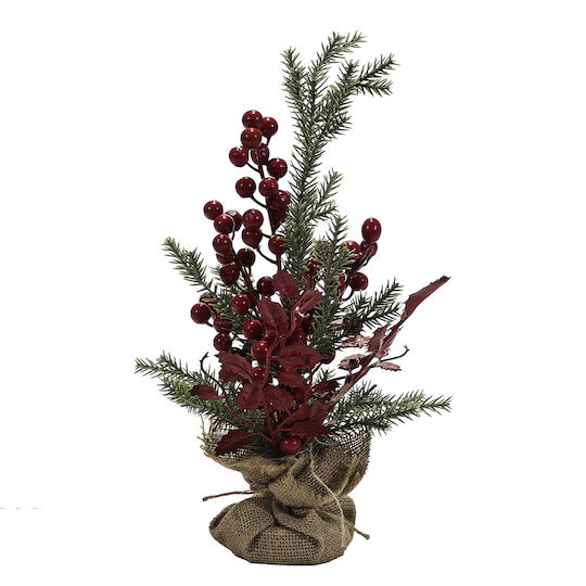Christmas Pot Sack Tree Red Berries 32cm