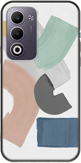 Pastel Paint Blocks Oppo A5 4G/5G Black TPU Black Silicone