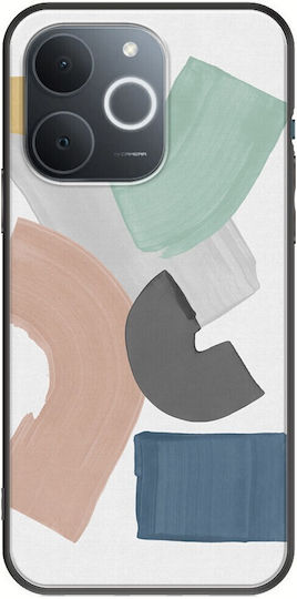 Pastel Paint Blocks Realme Note 70t Black TPU Black Silicone Mobile Phone Case