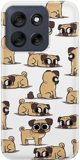 Cute Pugs Motorola Moto G56 5G Clear TPU Transparent Silicone