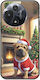 Xmas Animals Dog Tcl 60r 5g Black TPU Black Silicone