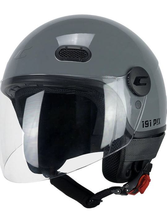 CGM 191A PIX Nardo Grey Motorcycle Helmet Jet ECE 22.06 1050gr