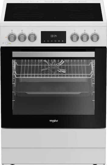 Whirlpool Κουζίνα 72lt με Κεραμικές Εστίες Π60εκ. Λευκή