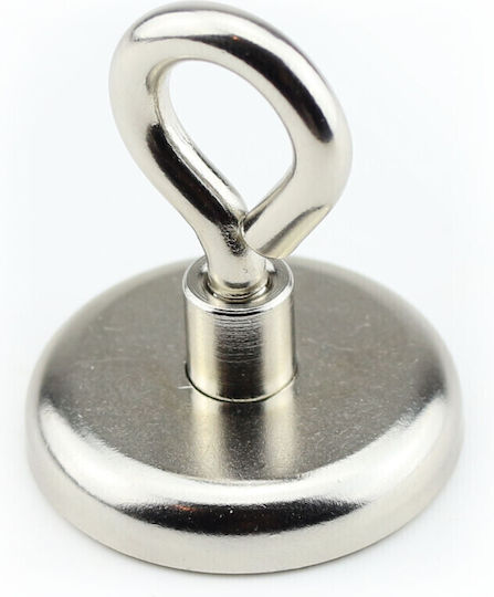 Magnet Base Closed Hook Φ40x9mm X M6 Neodymium Traction Force 55kg