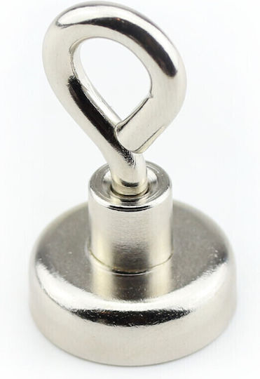 Magnet Base Closed Hook Φ25x7.5mm X M5 Neodymium Traction Force 22kg