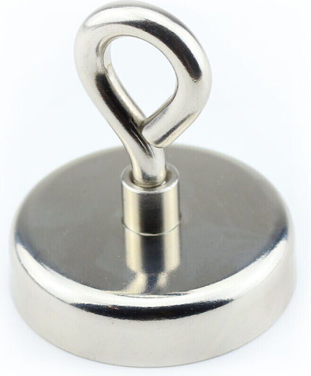 Magnet Base Closed Hook Φ60x15mm X M8 Neodymium Traction Force 110kg