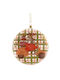Christmas Tree Ornament Flat Glass Ball Jingle All Way Glass Ornament Lady Gifts Multicolored Vetur 18041-b Ø10 cm