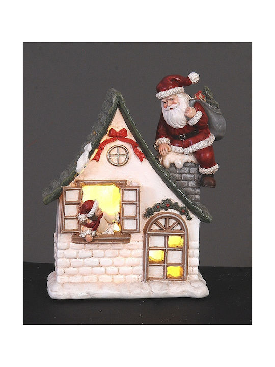 Christmas Decorative Little House Santa On Chimney Illuminated Santa On Chimney Vetur 15719