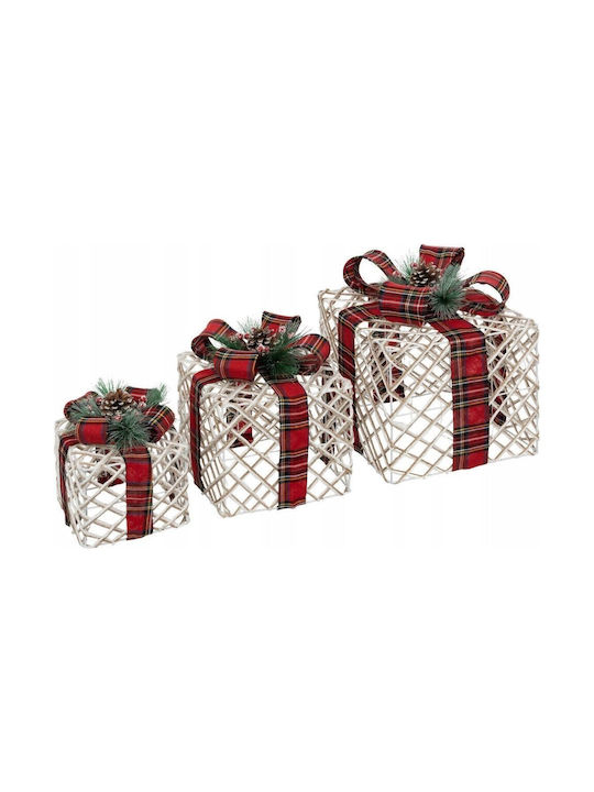 Hängendes Ornament Geschenk Beleuchtet Set 3Stück