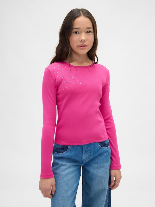 GAP Kinderhemd Langarm Bright Fuchsia