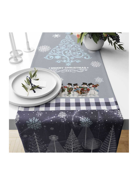 Mc Decor Χριστουγεννιάτικο Τραπεζομάντηλο Ράνερ Μπλε 140x40εκ.
