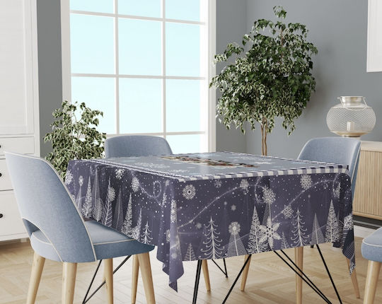Mc Decor Weihnachtlich Tischtuch Quadrat Blau L140xB140cm.