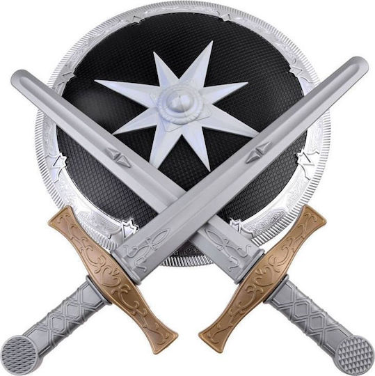 Karneval Schild Silber aus Kunststoff 1Stück