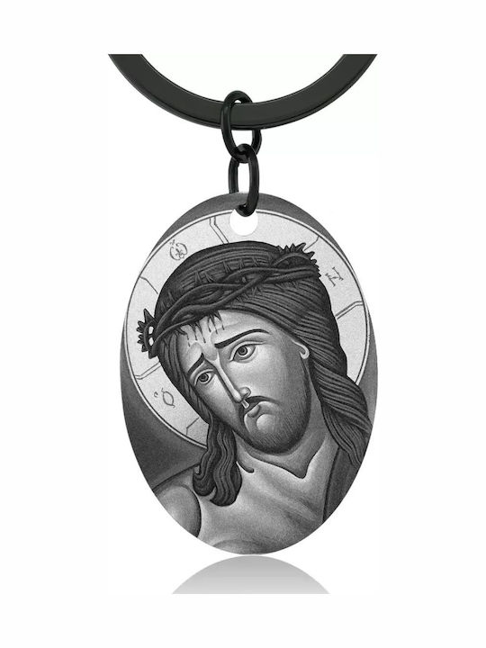 Ключодържател Фитахто Исус Христос Стомана Черен Christos Iii Bijou Box