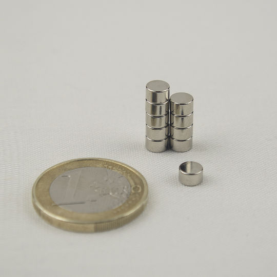 Магнит Диск Ф5x3mm Неодим Магнитна Сила 700gr