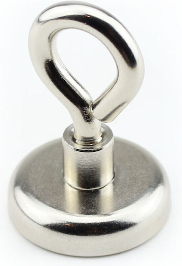 Magnet Base Closed Hook Φ32x7.5mm X M6 Neodymium Traction Force 34kg