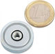 Neodymium Base Magnet Φ42x9mm X M6 Internal Thread Traction Force 58kg