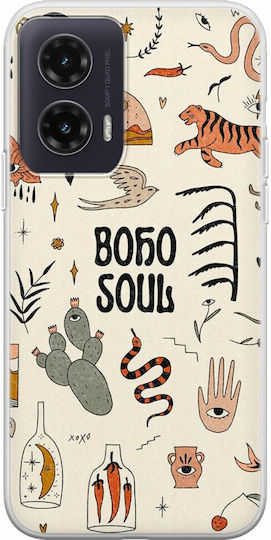 Boho Soul Motorola Moto G35 5g Гъвкава TPU Прозрачна Силиконова Калъф за Мобилен Телефон