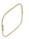 Lunaorocreations Women's Bracelet Handcuff Square Yellow Gold 14K Small