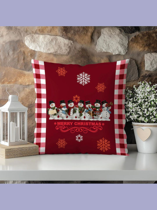 Mc Decor Коледна Декоративна Възглавница Червен 45x45cm