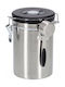 Zeller Vase for Coffee with Airtight Lid Metallic Brown 1700ml 1 Pieces