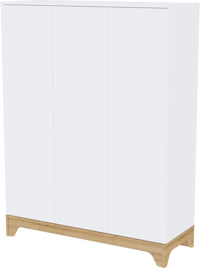 Ușă triplă Dulap Alb 135x50x177cm