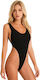 Elastisches Sexy Bodysuit Annamu Schwarz A-1128