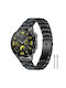 Metallisches Tragbare Bänder Xdfind Three Beads 22mm Resin Schwarz Blau