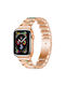 Metallisches Tragbare Bänder Rose Gold Braun für Apple Watch 38 40 41 S10 42mm