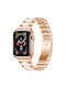 Metallarmband Für Apple Watch 38 40 41 S10 42mm Rose Gold Weiß