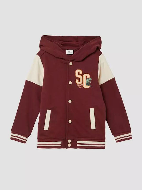 Kids Sweatshirt Cardigan Bordeaux