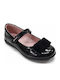 Kids Anatomic Leather Ballerinas with Hoop & Loop Closure Black