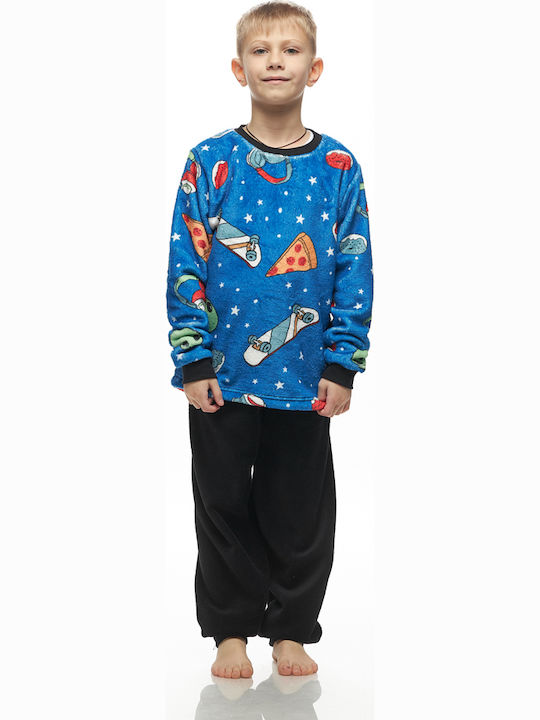 Galaxy Παιδική Πιτζάμα Χειμωνιάτικη Fleece Ρουά