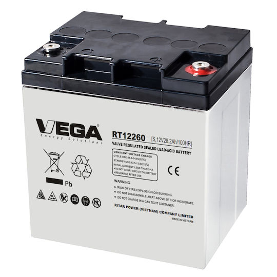 Vega Ritar Μπαταρία Φωτοβολταϊκών 12V 26Ah (RT12260S)