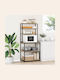 vidaXL Wooden Kitchen Rack 6 Tiers Brown 80x40x168cm