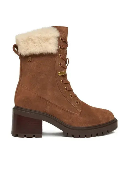 Leather Women's Ankle Boots Tabac Brown