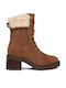 Leather Women's Ankle Boots Tabac Brown