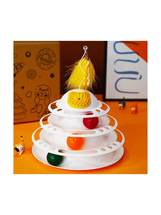 Polu-Jucării Pentru Pisici Turn Mingi Multicolore 30cm X 24,5cm X 24,5cm Albastre