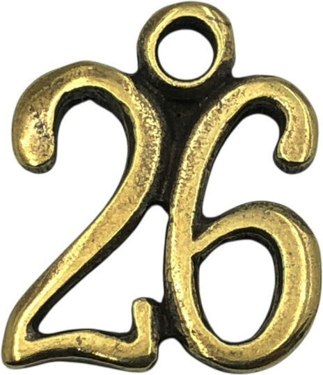 Hängend Glücksbringer Bronze aus Metall 1.6cm 1Stück