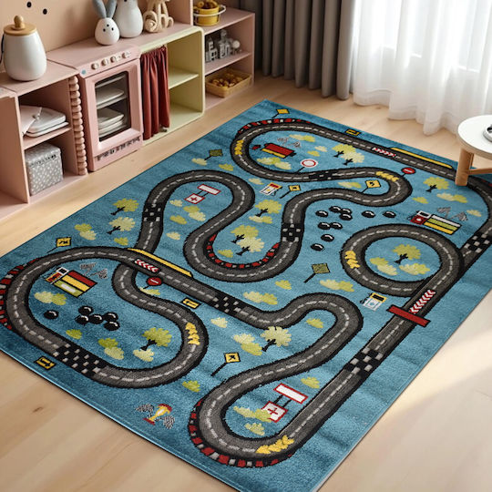 Детска игрална пътека Син 133x170см
