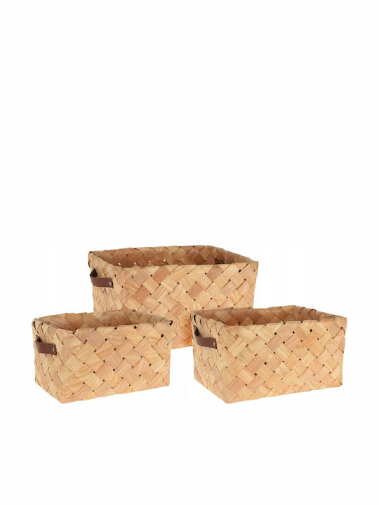 Home&Styling Collection Καλάθι Αποθήκευσης Μπεζ 3τμχ