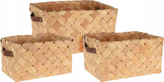 Home&Styling Collection Καλάθι Αποθήκευσης Μπεζ 3τμχ