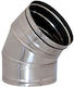 45° Corner Inox Single Wall Chimney Pipe Diameter 180