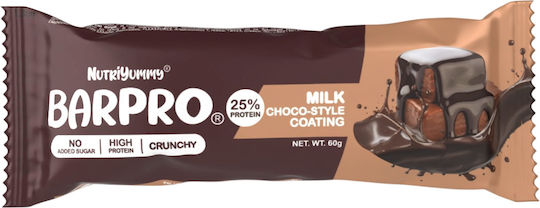 Nutriyummy Barpro Riegel mit 25% Protein & Geschmack Milky Chocolate 60gr