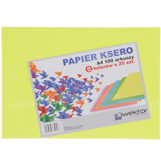 Wektor Χαρτί Εκτύπωσης A4 20x100 φύλλα Πολύχρωμο
