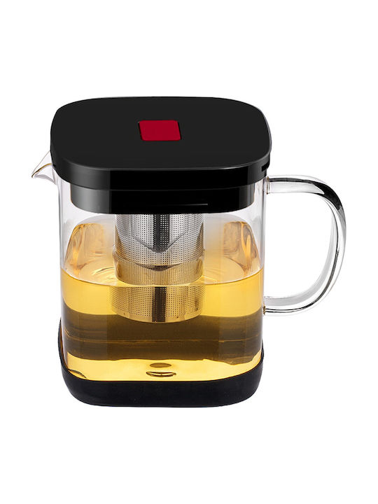 Kamille Τσαγιέρα με Φίλτρο Γυάλινη Διάφανη 600ml