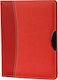 Conference Bifold Leatherette Folder Pen Case Calculator Card Holder Final Code Red